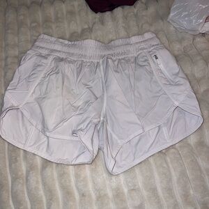 White Lululemon shorts
